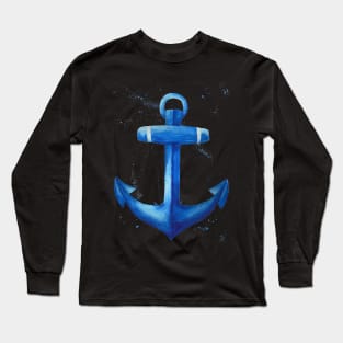 Watercolor Anchor Long Sleeve T-Shirt